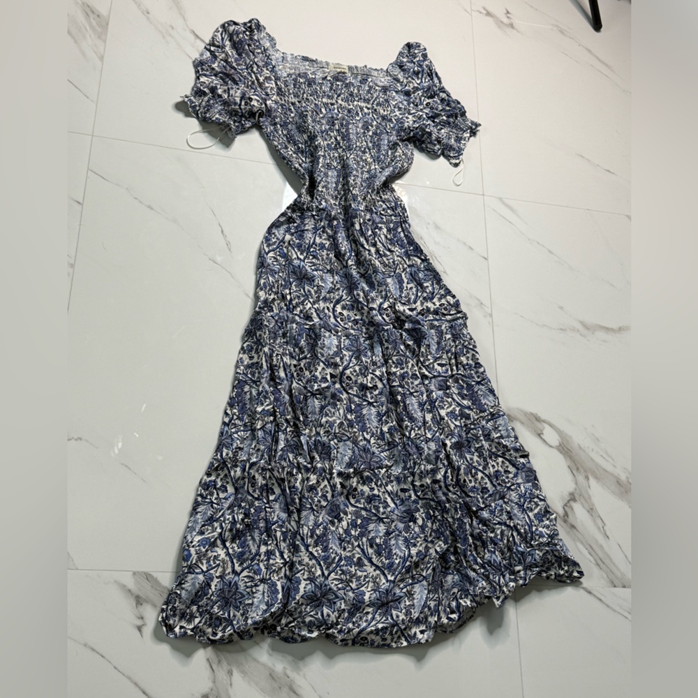 Max Studio Blue and White Floral Dress